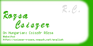 rozsa csiszer business card