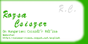 rozsa csiszer business card